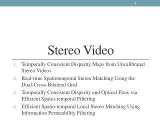 Stereo Video