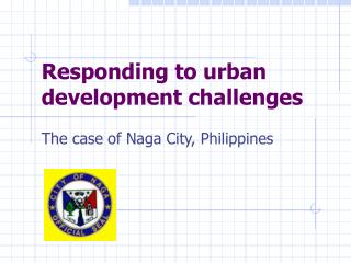 Responding to urban development challenges