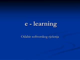 e - learning