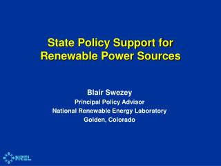 State Policy Support for Renewable Power Sources