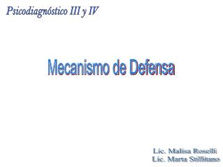 Mecanismo de Defensa