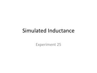 Simulated Inductance