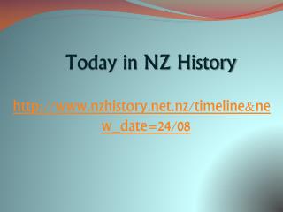 Today in NZ History