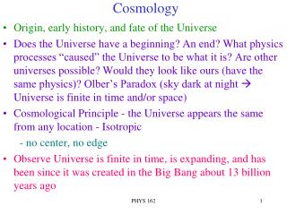 Cosmology