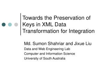 Towards the Preservation of Keys in XML Data Transformation for Integration