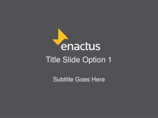 Title Slide Option 1