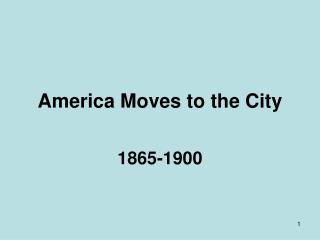 America Moves to the City