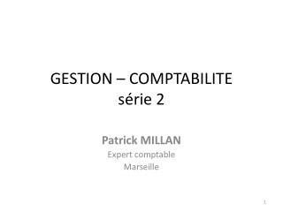 GESTION – COMPTABILITE série 2