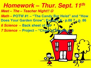 Homework – Thur. Sept. 11 th