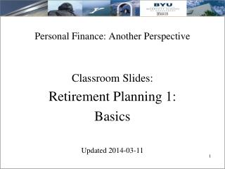 Personal Finance: Another Perspective