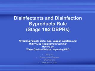 Disinfectants and Disinfection Byproducts Rule (Stage 1&amp;2 DBPRs)