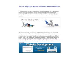 Web Development Agency in Hammersmith and Fulham