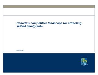 Canada’s competitive landscape for attracting skilled immigrants
