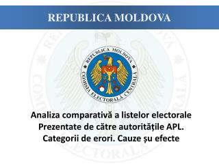 A naliz a comparativă a listelor electorale Prezentate de către autoritățile APL .