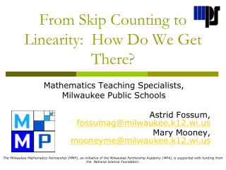 From Skip Counting to Linearity: How Do We Get There?