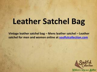 Leather Satchel Bag