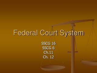 Federal Court System