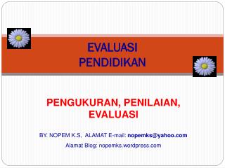EVALUASI PENDIDIKAN