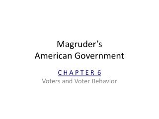 Magruder’s American Government