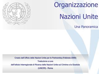 Organizzazione Nazioni Unite Una Panoramica