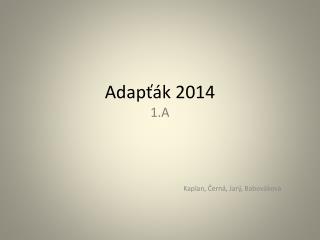 Adapťák 2014 1.A