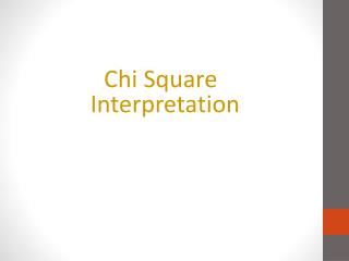 Chi Square Interpretation