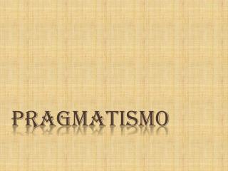 PRAGMATISMO