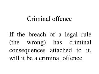 Criminal offence