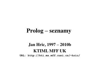 Prolog – seznamy
