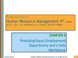 CHAPTER 3 Providing Equal Employment Opportunity and a Safe Workplace