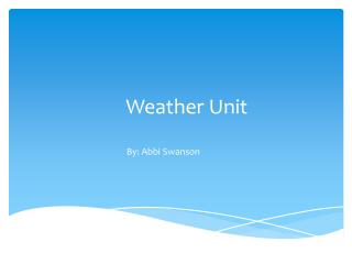 Weather Unit