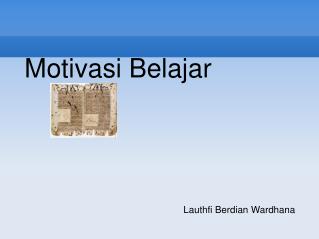 Motivasi Belajar