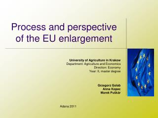 Pro c ess and perspective of the EU enlargement