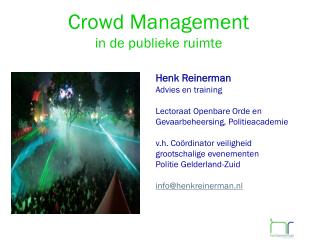 Crowd Management in de publieke ruimte