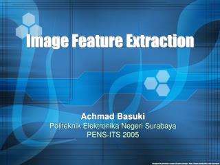 Image Feature Extraction