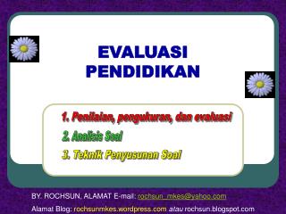 EVALUASI PENDIDIKAN