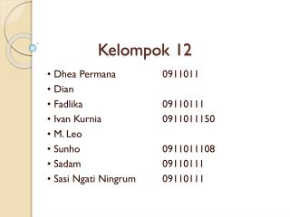 Kelompok 12