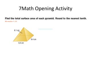 7Math Opening Activity