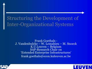 Structuring the Development of Inter-Organizational Systems