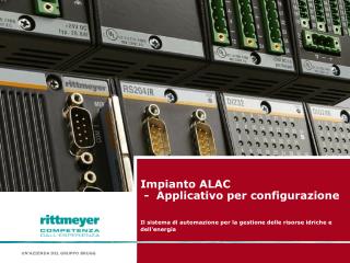 Impianto ALAC - Applicativo per configurazione