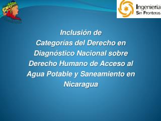 Inclusión de Categorías del Derecho en Diagnóstico Nacional sobre Derecho Humano de Acceso al