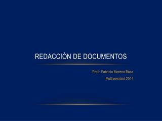 Redacción de Documentos