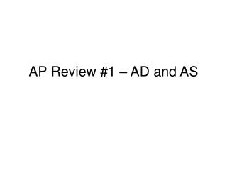 AP Review #1 – AD and AS