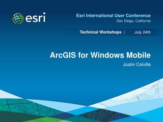 ArcGIS for Windows Mobile