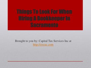 Things To Look For When Hiring A Bookkeeper In Sacramento