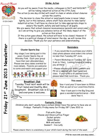 Roe Lee Park School Newsletter July 2007