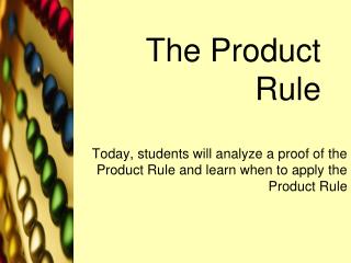 The Product Rule