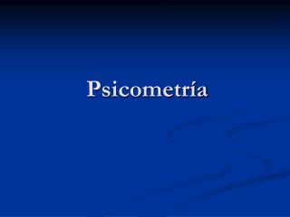 Psicometría