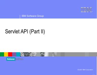 Servlet API (Part II)