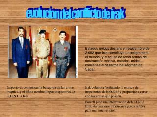evolucion del conflicto de irak